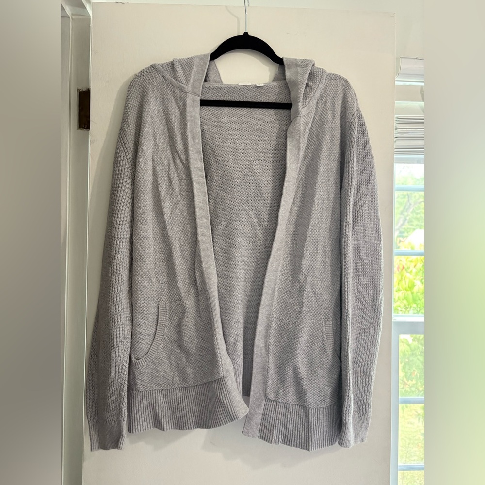 GAP Light Gray Hooded Cardigan